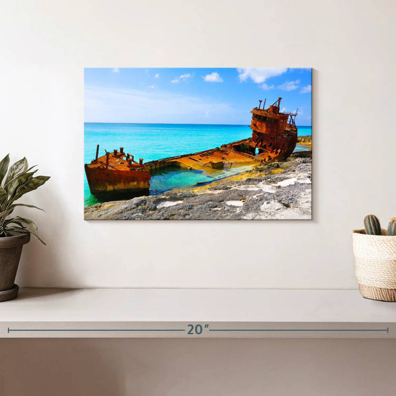 Rorry Bimini Beach Shipwreck, 8" H x 12" W