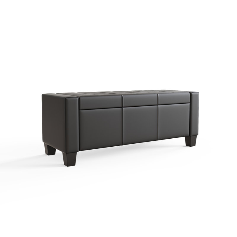Ashley Upholstered Storage Bench, Black