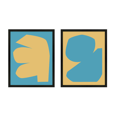 Blue Study. Set Of 2 by Michael Kempen