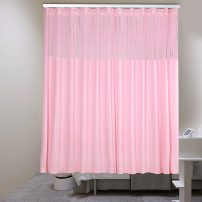 Rideau d'intimité 12 pi x 8 pi rose pour chambre de bébé avec dessus en maille