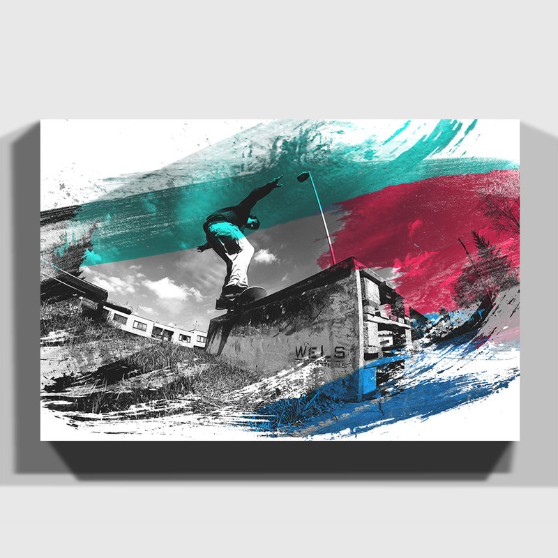 Skateboard Skateboarding - Wrapped Canvas, 50cm H x 76cm W