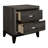 Contemporary Gray Bedroom Nightstand With 2 Drawers And Engineered Wood Base In Gray: Drawers, Wood, Metal Glides
