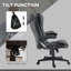 Fauteuil de massage vibrant 6 points avec chaleur lombaire, noir