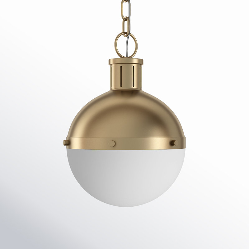 1 - Light Single Globe Pendant, No , Satin Bronze, 11.63" H x 8.13" W x 8.13" D