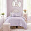Ensemble d'édredon 4 pièces pour lit simple / simple TG, mauve