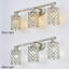 Luminaire de meuble-lavabo Modern Farmhouse avec détails en cristal, finition nickel brossé, luminaire 3 lumières pour miroir ou salle d'eau