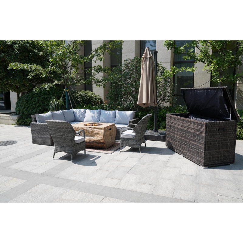 Algird 8 - Person Patio Conversation Set with Cushions