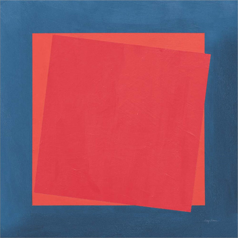 Abstract Canvas Wall Decor, Red/Blue
