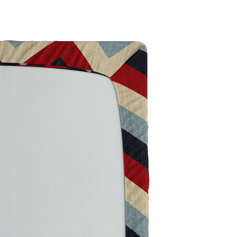 Microfiber Chevron Fitted Sheet, Twin Fitted Sheet