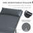  Adjustable EDP Coated Wrought Iron Frame Breathable Textilence Chaise Lounge Chair-499063005