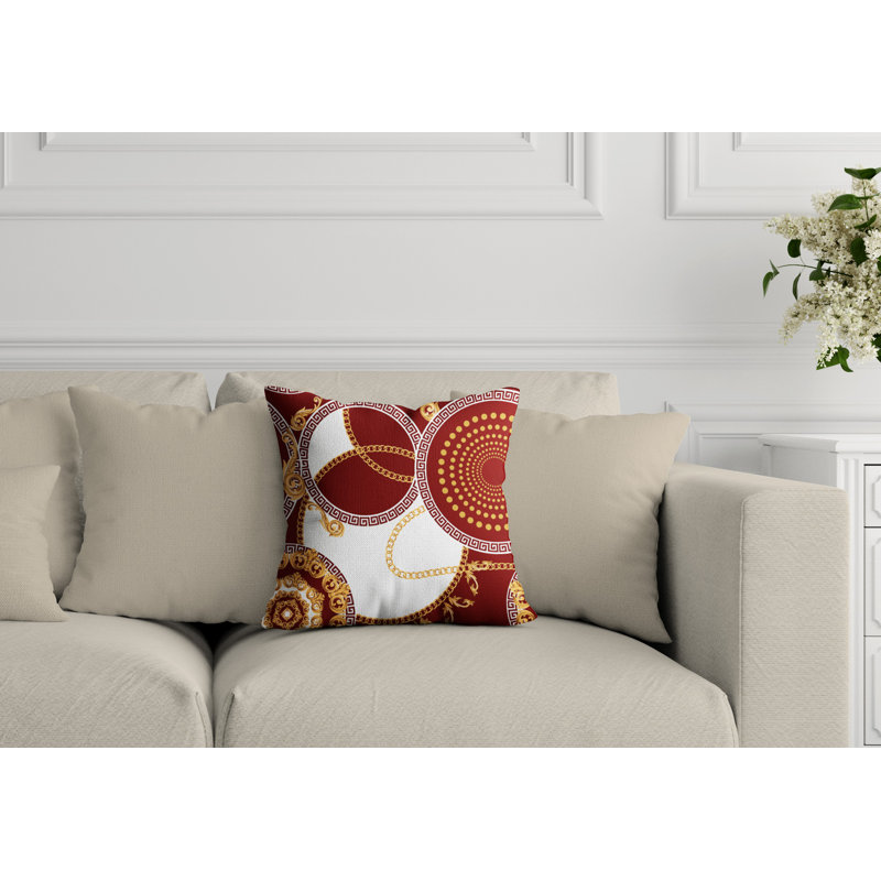 Housse et insert de coussin extérieur Tobin, L 15 po x H 15 po, Rouge