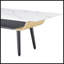 Table basse Landon avec plateau en verre marbré et bois cintré-690803874
