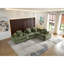 Canapé d'angle moderne et spacieux avec rangement, canapé modulaire en boucle verte pour la maison-416246632