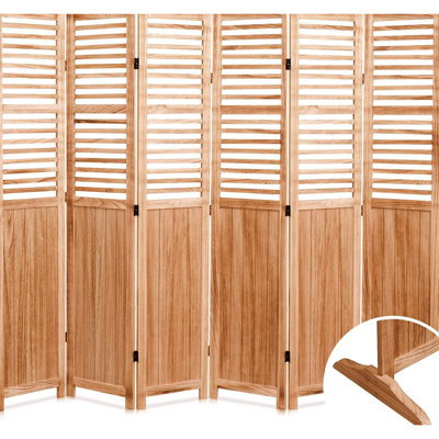 6 cloisons de chambre pliantes en bois massif, l 82,8 po x H 65 po, cloison d'aspect naturel, 65 po, avec finition