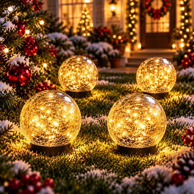 30 LED Low Voltage Solar Garden Lights Integrated LED Solar Powered Lights for Garden Patio Christmas Decor