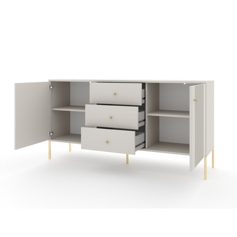 Tanari 154.5cm Sideboard, Cashmere/Gold