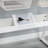 WHITE Adjustable Tempered Glass Drafting Printing Table With Chair-1764636267