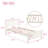 Twin Size Platform Bed In White With Solid Wood Headboard & Stable Headboard, For Charm
