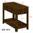 25'' Rectangular Farmhouse End Table With Storage Shelf, Sofa Side Table With Solid Wood Legs For Living Room, Bedroom, Office-13242564