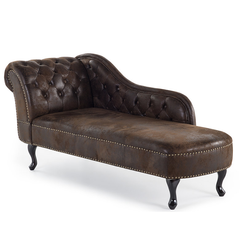 Reinhold Faux Leather Chaise Lounge