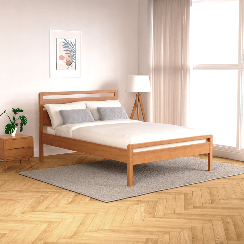 Bergenfield Solid Wood Bed, Double (4'6)