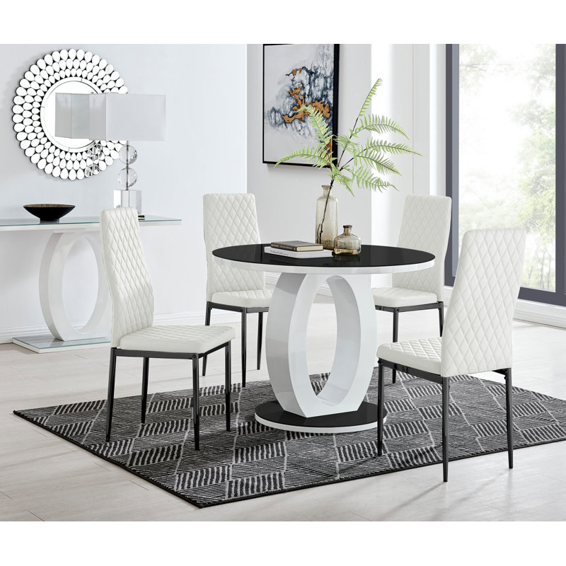 Scottsmoor 4 - Person Dining Set, White, Grey