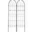 Paquet de 4 treillis en métal 78,7 po x 19,7 po antirouille en métal, support à pois d'extérieur, support à fleurs de jardin - paquet noir 19,7 po, haricots
