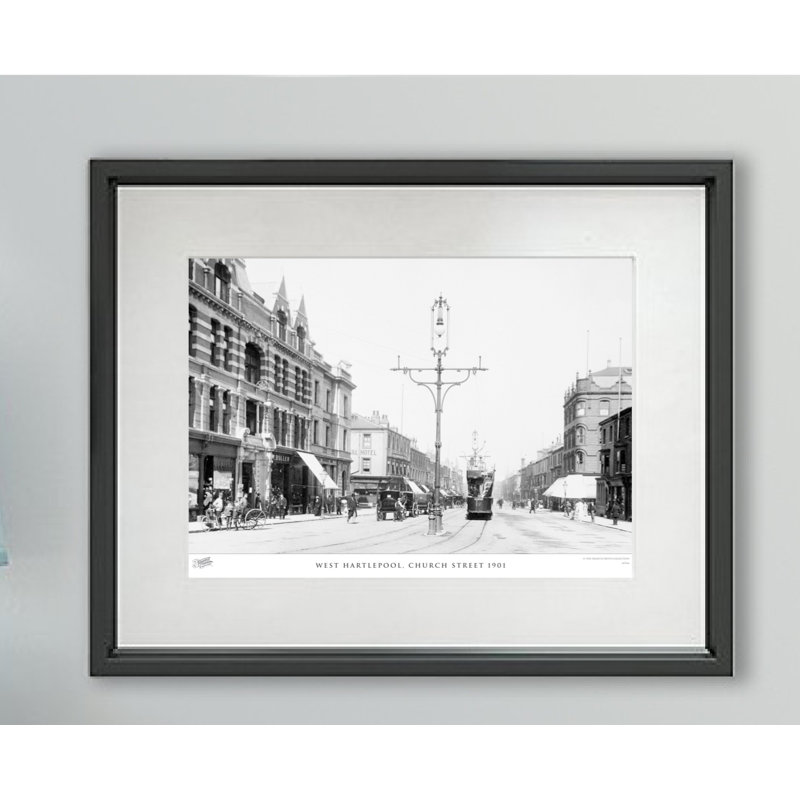 West Hartlepool, Church Street 1901 - Single Picture Frame Print, 45cm H x 60cm W x 2.3cm D