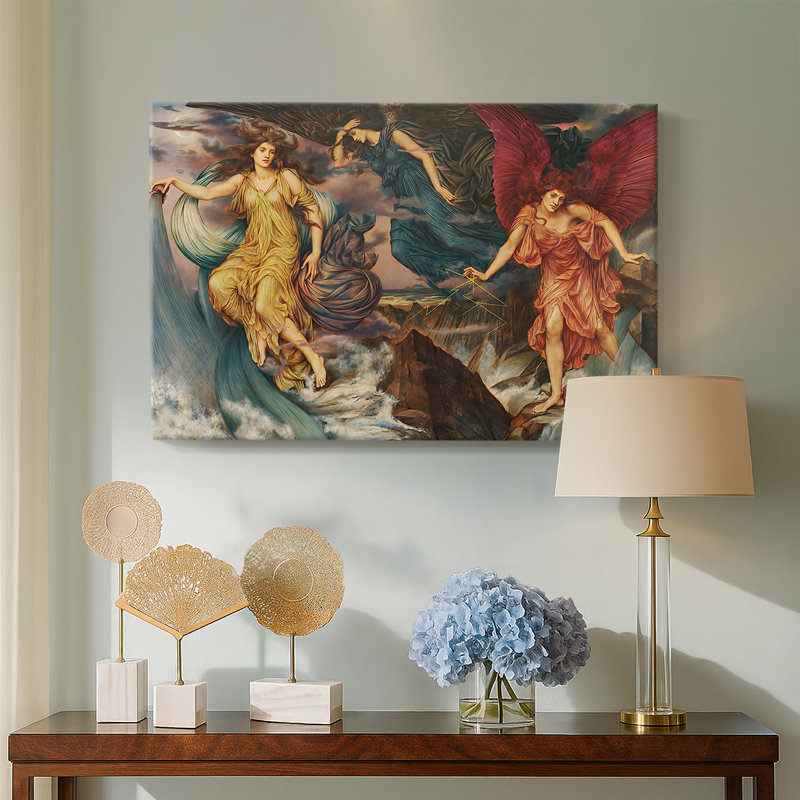 The Storm Spirits-Evelyn De Morgan-Gallery Wrapped Canvas-1900, 8 x 12