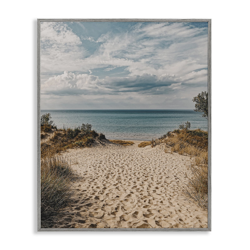 Giclée sur un chemin de plage parcouru par LSR Design Studio, H 14 po x l 11 po, Estampe numérique Farmhouse