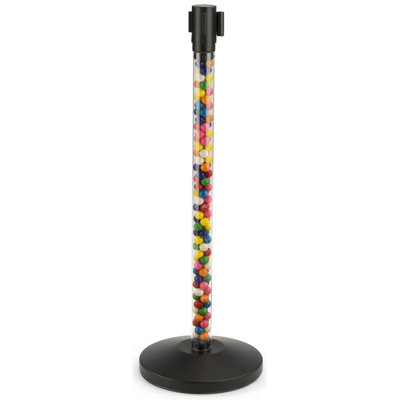 Poteau de chandelier transparent 41,5 po avec ceinture rétractable rouge de 6,5 pi