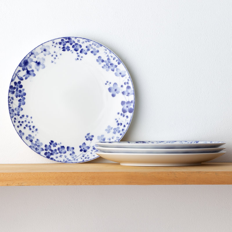 Noritake Bloomington Road Dinner Plates, 10-1/2", Blue