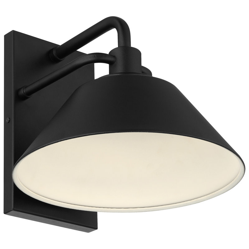 Applique murale d'extérieur en acier Kaymen, H 9,5 po x l 11 po x P 12 po