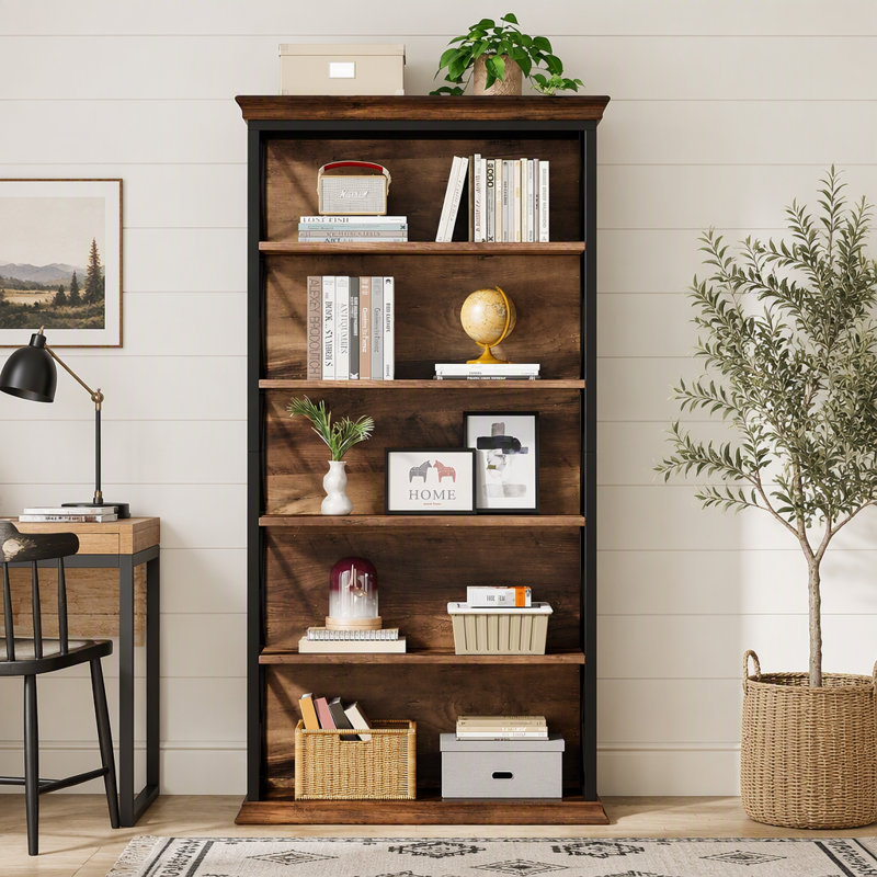 5-Tier Industrial Bookshelf