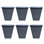 Panier à linge en rotin YBM Home avec couvercle à charnières, trous de ventilation, bac léger et durable avec poignées découpées, vêtements de rangement sales, économiseur d'espace, paquet de 6