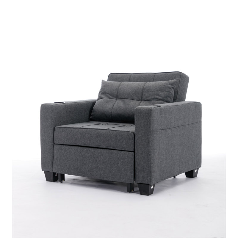 Upholstered Armchair, Dawn Gray Linen Blend