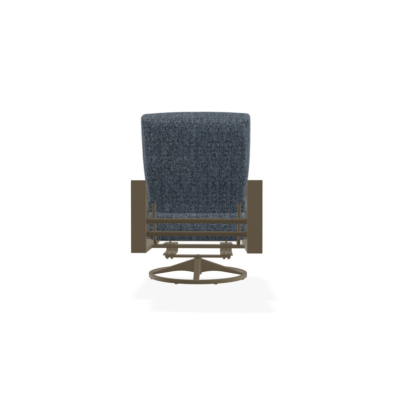Larssen Deep Seating Cushion Swivel Rocker, Beachwood, Restore Indigo