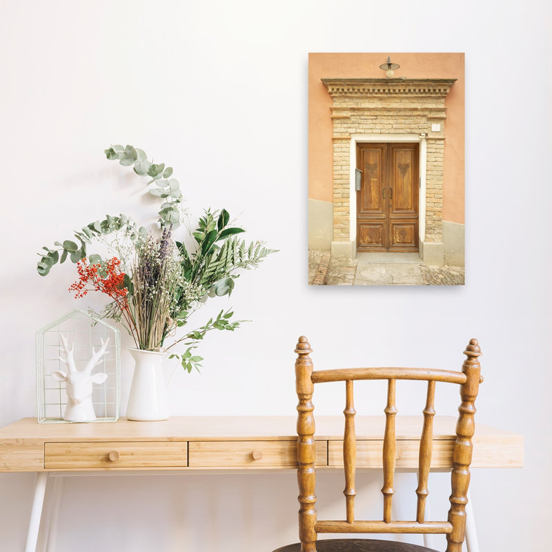 Charmante entrée européenne, impression d'art rustique traditionnel rétro, 24" H x 16" W