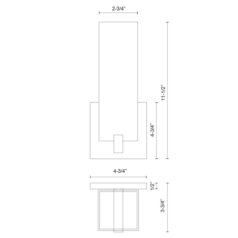 Stratford 1 - Light LED Armed Sconce, Chrome