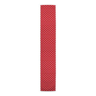 Pink And Red Hearts Pattern Table Runner