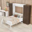 Grand lit escamotable mural avec deux armoires pliables-1399734439