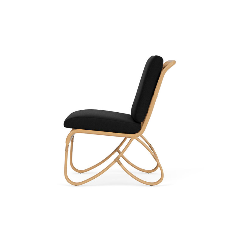 Riviera Outdoor Dining Side Chair, Canvas Black