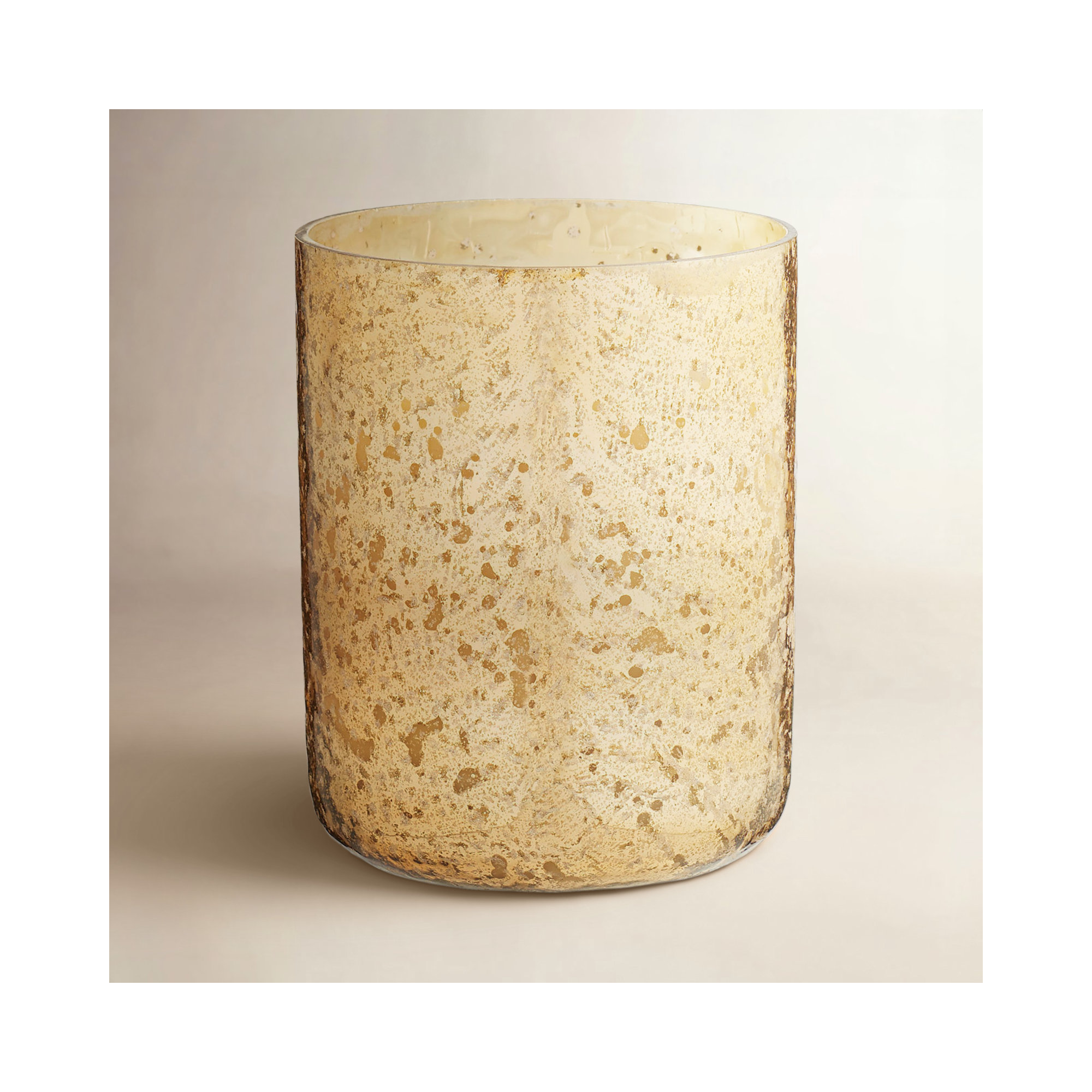 Noble Autumn Cassia Clove Candle, Small Luxe Sanded Mercury Glass