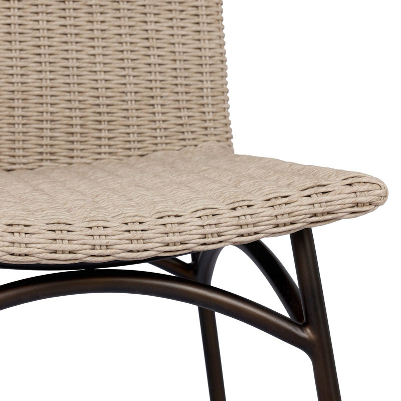 Outdoor Dining Side Chair, Vintage White