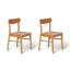 4 -Person Rubberwood Solid Wood Dining Set-1215342587