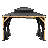 Joyside 13' x 11' Solid Wood Gazebo with Double Roof & Privacy Netting Garden & Patio