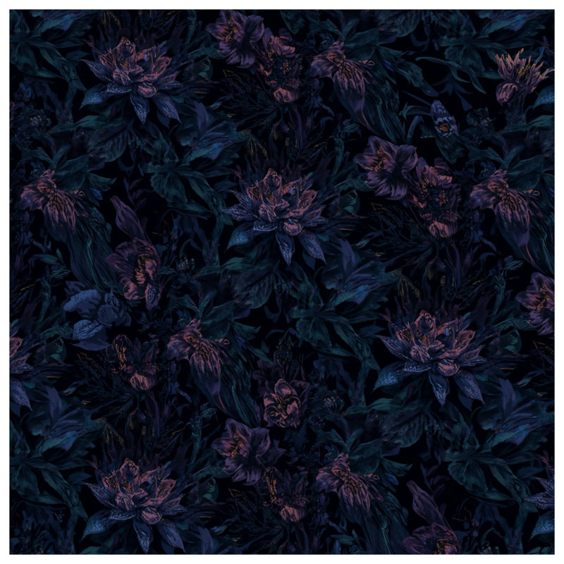 Dark Floral Pattern Comforter, Queen