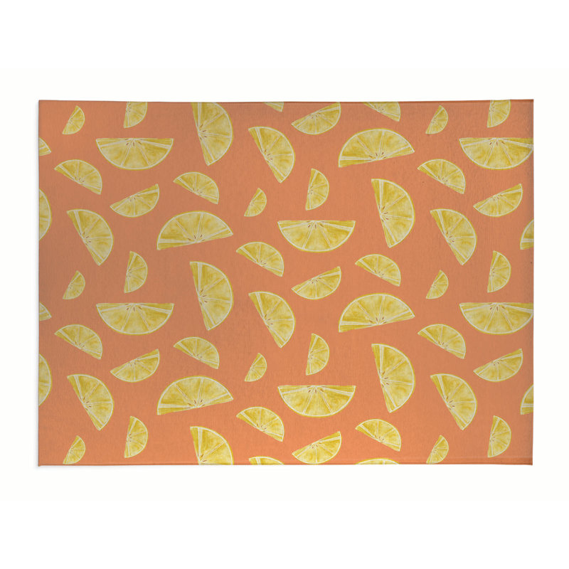 Tapis de bureau léger Summer Summer, L 36 po x P 60 po, Orange
