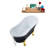 55" Streamline Clawfoot Soaking Acrylic Bathtub With Drain, Clawfeet, and Bamboo Tray-66366761-66366762