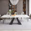Raliect Dining Table Set for 8-10 With 63'' to 94.5” Extendable Sintered Stone Table and 8 Faux Leather Chairs-441578762